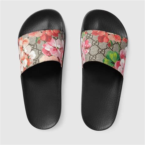 gucci floral slides dupe|gucci gg blooms slides.